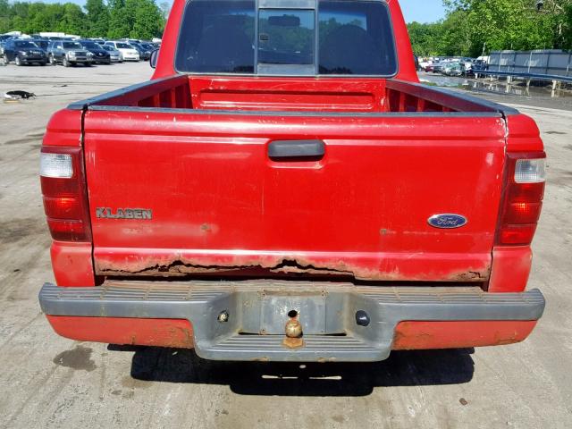 1FTYR10U72TA35296 - 2002 FORD RANGER RED photo 6