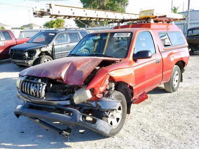 5TENL42NX4Z405995 - 2004 TOYOTA TACOMA RED photo 2