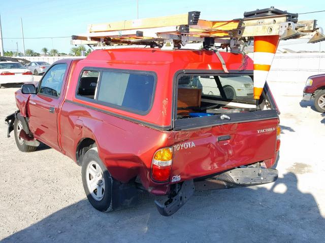 5TENL42NX4Z405995 - 2004 TOYOTA TACOMA RED photo 3