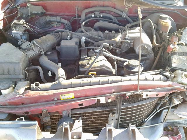 5TENL42NX4Z405995 - 2004 TOYOTA TACOMA RED photo 7