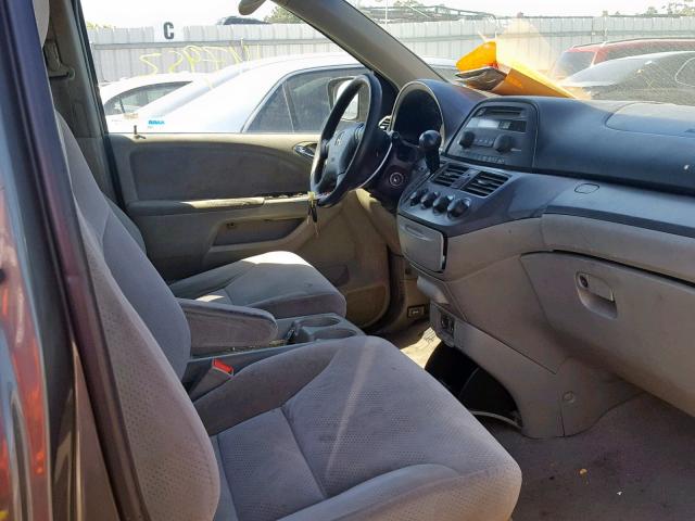 5FNRL38207B052665 - 2007 HONDA ODYSSEY LX SILVER photo 5