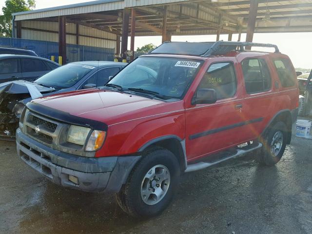 5N1ED28T01C569821 - 2001 NISSAN XTERRA XE RED photo 2