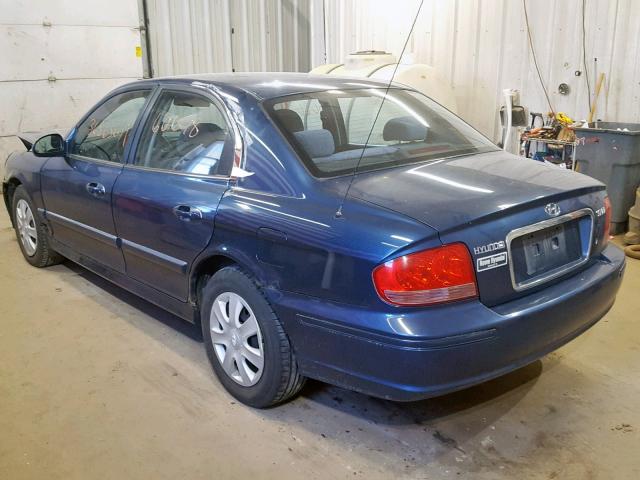 KMHWF25S85A137781 - 2005 HYUNDAI SONATA GL BLUE photo 3