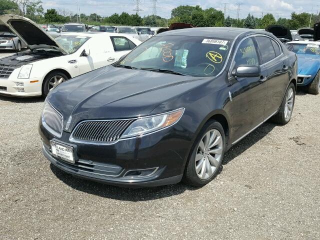 1LNHL9DK2DG601560 - 2013 LINCOLN MKS BLACK photo 2