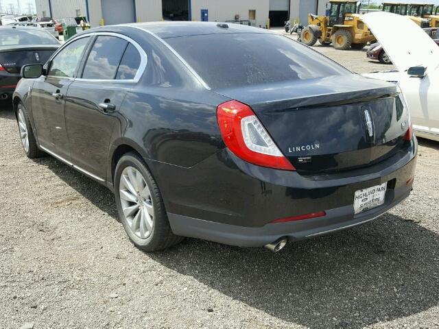 1LNHL9DK2DG601560 - 2013 LINCOLN MKS BLACK photo 3