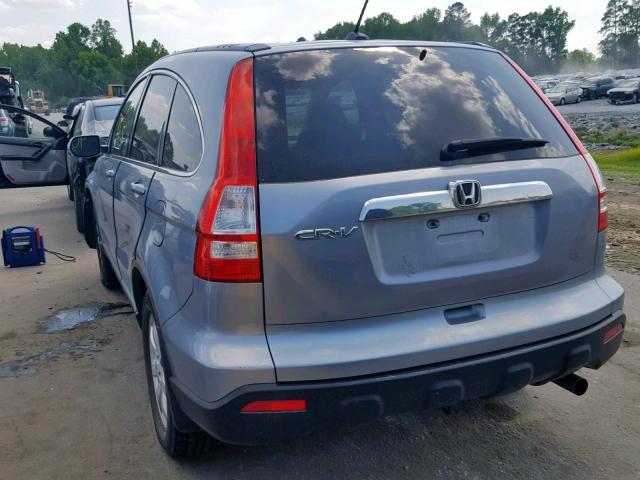 JHLRE38798C023835 - 2008 HONDA CR-V EXL BLUE photo 3