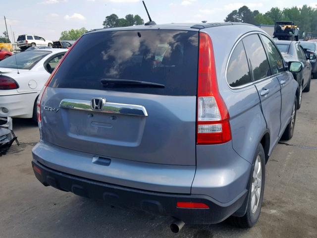 JHLRE38798C023835 - 2008 HONDA CR-V EXL BLUE photo 4