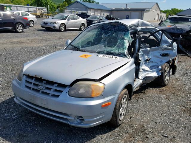 KMHCG45C55U627517 - 2005 HYUNDAI ACCENT GL BLUE photo 2