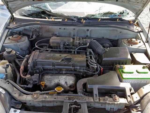 KMHCG45C55U627517 - 2005 HYUNDAI ACCENT GL BLUE photo 7