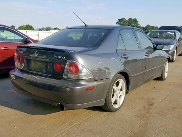 JTHBD192850100392 - 2005 LEXUS IS 300 GRAY photo 4