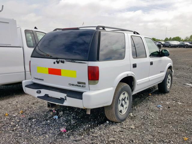 1GNDT13X63K175618 - 2003 CHEVROLET BLAZER WHITE photo 4