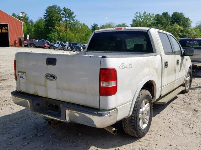 1FTPW14554KA67650 - 2004 FORD F150 SUPER WHITE photo 4