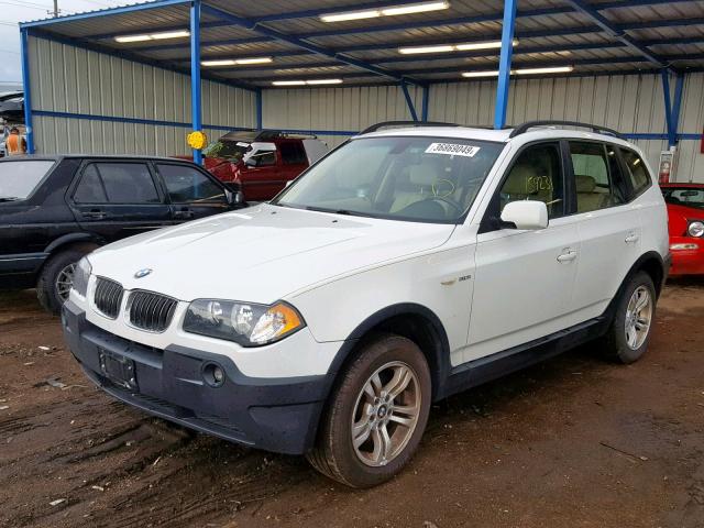 WBXPA93415WD14782 - 2005 BMW X3 3.0I WHITE photo 2