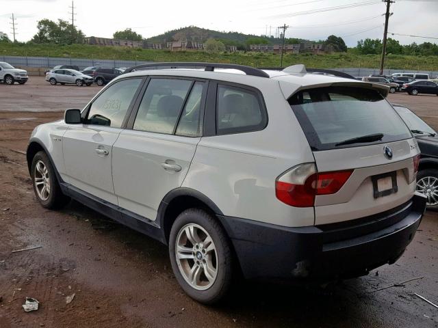 WBXPA93415WD14782 - 2005 BMW X3 3.0I WHITE photo 3