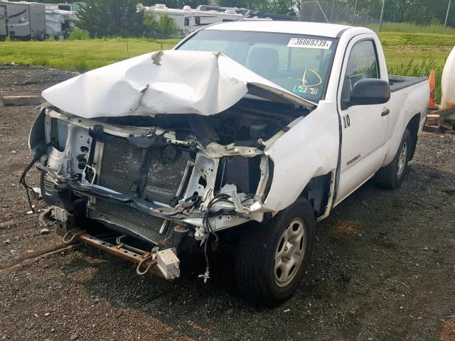 5TENX22N58Z587099 - 2008 TOYOTA TACOMA WHITE photo 2