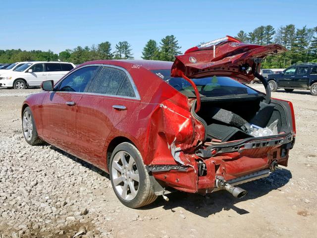 1G6AB5RA2E0135840 - 2014 CADILLAC ATS LUXURY RED photo 3