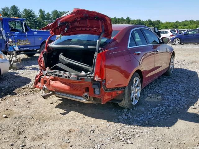 1G6AB5RA2E0135840 - 2014 CADILLAC ATS LUXURY RED photo 4