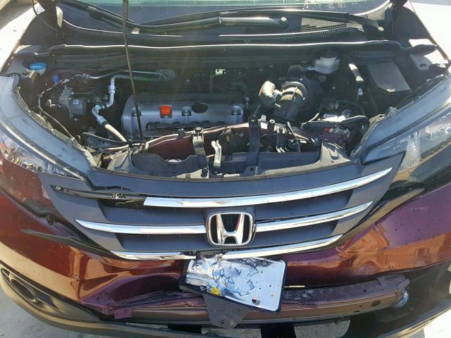 5J6RM4H76CL045848 - 2012 HONDA CR-V EXL MAROON photo 7