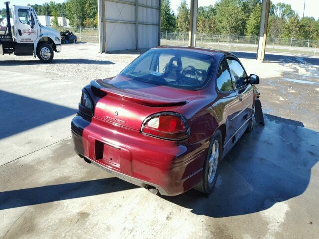 1G2WP12K11F251574 - 2001 PONTIAC GRAND PRIX BURGUNDY photo 4