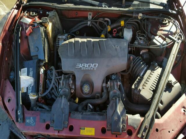 1G2WP12K11F251574 - 2001 PONTIAC GRAND PRIX BURGUNDY photo 7