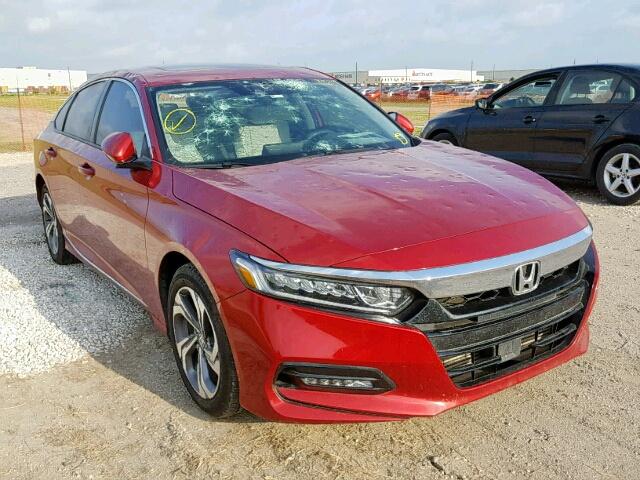 1HGCV2F56JA006170 - 2018 HONDA ACCORD EXL RED photo 1