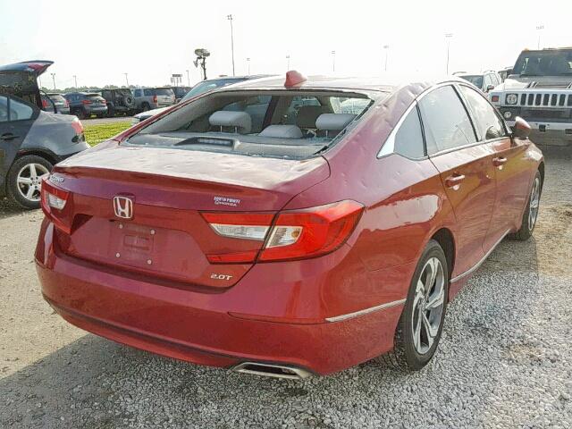 1HGCV2F56JA006170 - 2018 HONDA ACCORD EXL RED photo 4