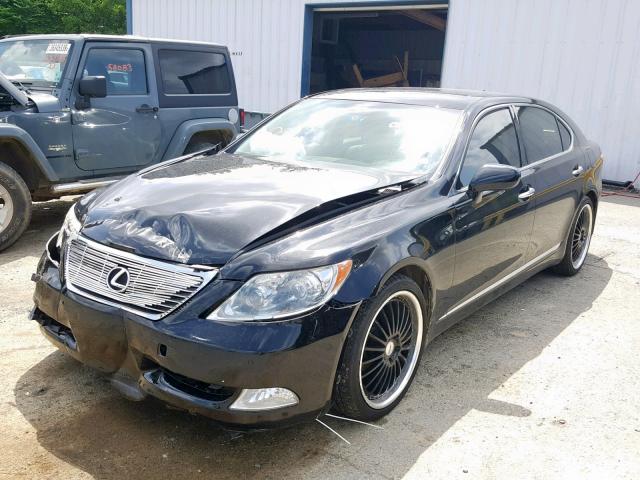 JTHGL46F485026851 - 2008 LEXUS LS 460L BLACK photo 2