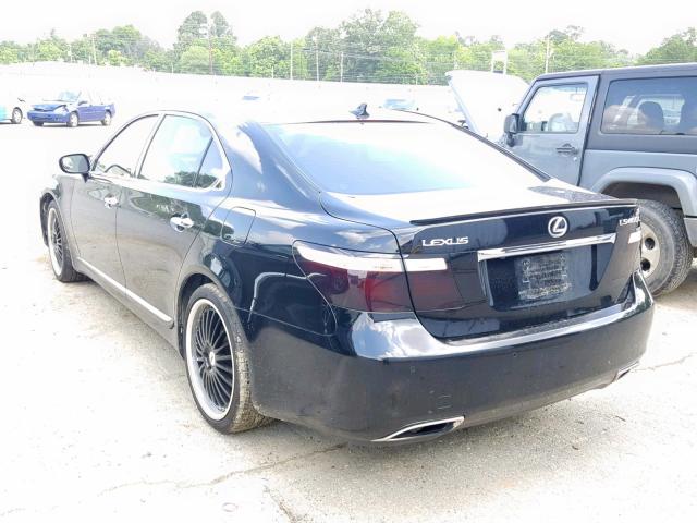 JTHGL46F485026851 - 2008 LEXUS LS 460L BLACK photo 3