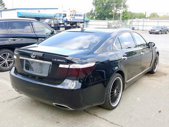 JTHGL46F485026851 - 2008 LEXUS LS 460L BLACK photo 4