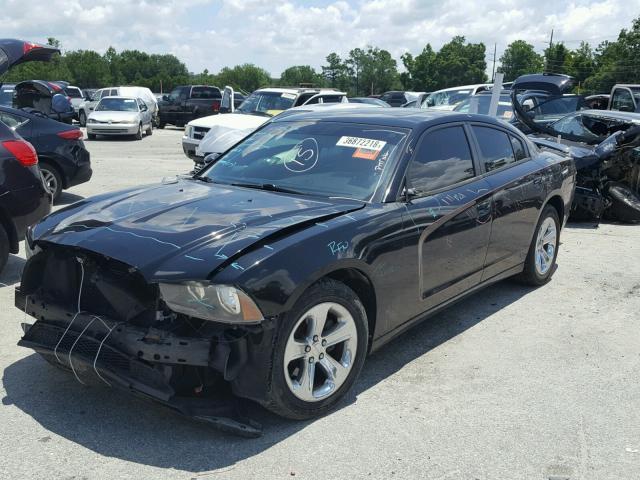 2C3CDXHG3CH300731 - 2012 DODGE CHARGER SX BLACK photo 2