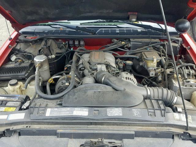 1GNDT13WXS2261553 - 1995 CHEVROLET BLAZER RED photo 7