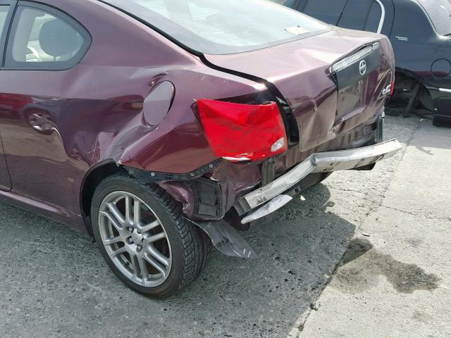 JTKDE177670203232 - 2007 TOYOTA SCION TC PURPLE photo 9