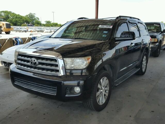 5TDZY68A38S011194 - 2008 TOYOTA SEQUOIA LI BLACK photo 2