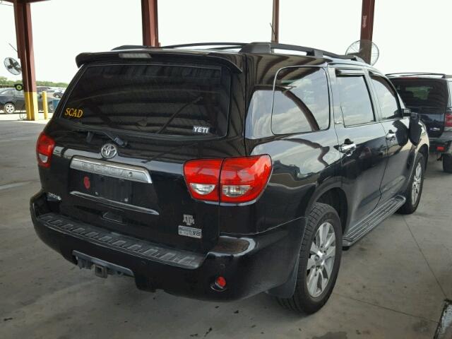 5TDZY68A38S011194 - 2008 TOYOTA SEQUOIA LI BLACK photo 4