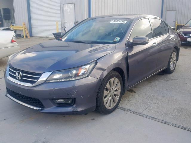 1HGCR3F81FA030100 - 2015 HONDA ACCORD EXL GRAY photo 2