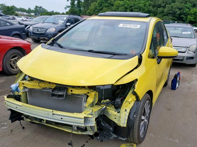 JHMGK5H98HS015627 - 2017 HONDA FIT EX YELLOW photo 2