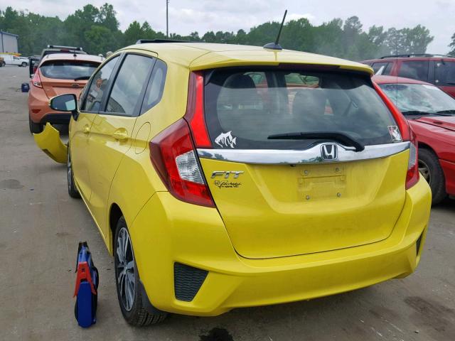 JHMGK5H98HS015627 - 2017 HONDA FIT EX YELLOW photo 3