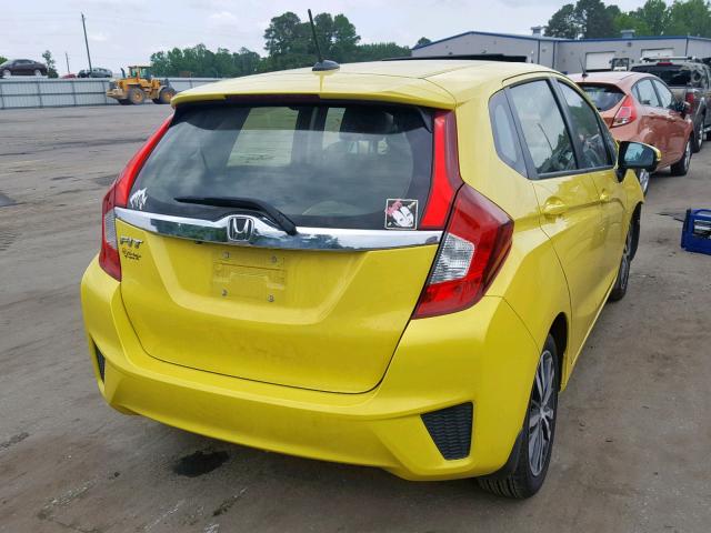 JHMGK5H98HS015627 - 2017 HONDA FIT EX YELLOW photo 4