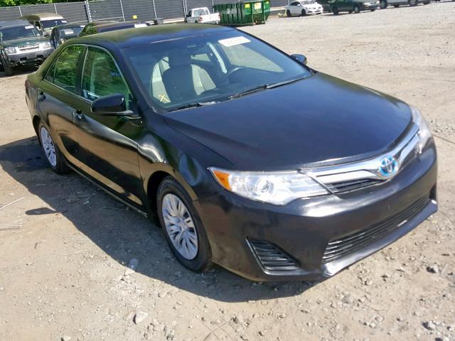 4T1BD1FKXEU137504 - 2014 TOYOTA CAMRY HYBR BLACK photo 1