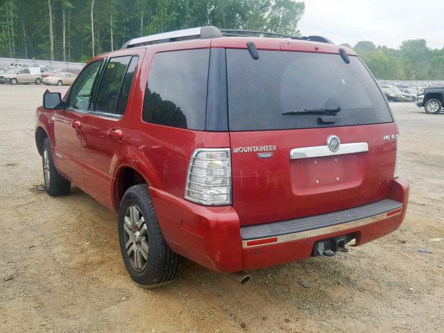 4M2EU48808UJ07141 - 2008 MERCURY MOUNTAINEE RED photo 3