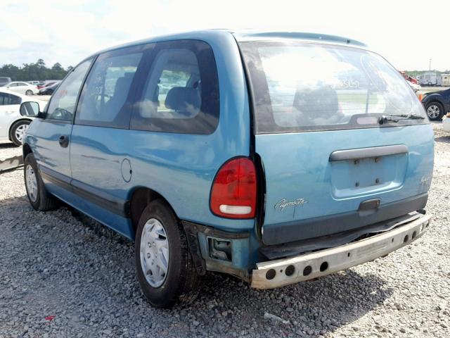 2P4GP4539VR228754 - 1997 PLYMOUTH VOYAGER SE BLUE photo 3