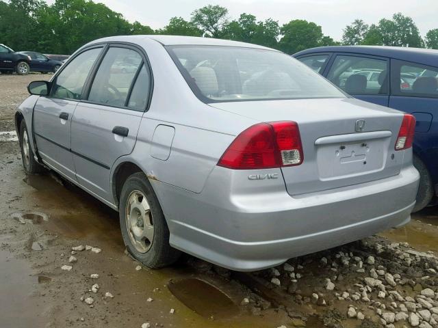 1HGES16305L015032 - 2005 HONDA CIVIC DX V SILVER photo 3