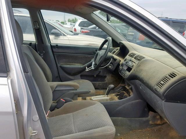 1HGES16305L015032 - 2005 HONDA CIVIC DX V SILVER photo 5