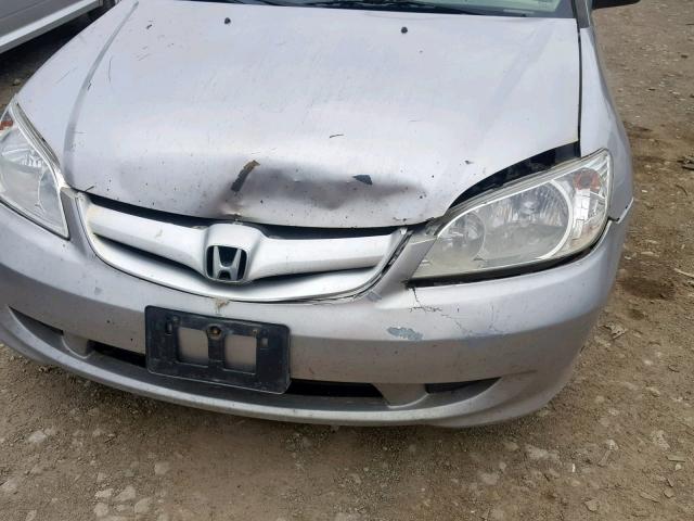 1HGES16305L015032 - 2005 HONDA CIVIC DX V SILVER photo 9