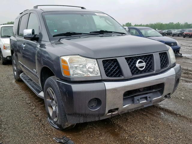 5N1AA08B05N707158 - 2005 NISSAN ARMADA SE GRAY photo 1