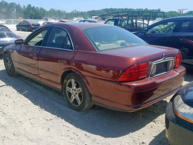 1LNHM87A02Y634963 - 2002 LINCOLN LS MAROON photo 3