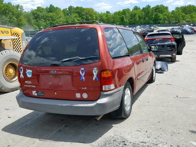 2FMZA55412BB40861 - 2002 FORD WINDSTAR L RED photo 4