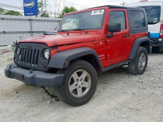 1J4AA2D10AL210432 - 2010 JEEP WRANGLER S RED photo 2