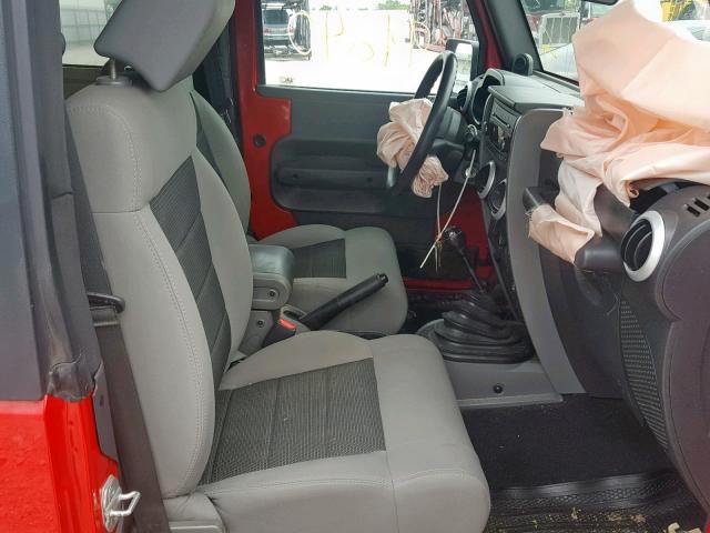 1J4AA2D10AL210432 - 2010 JEEP WRANGLER S RED photo 5