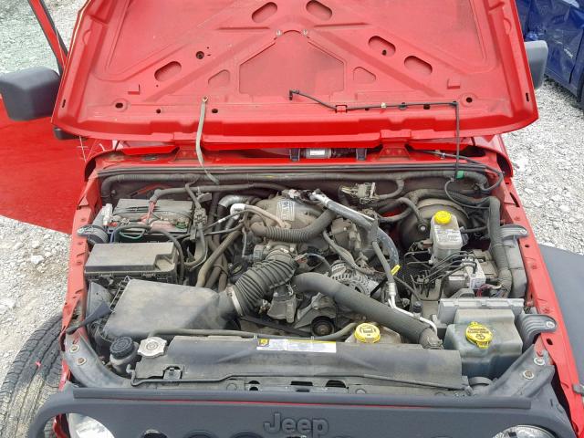 1J4AA2D10AL210432 - 2010 JEEP WRANGLER S RED photo 7